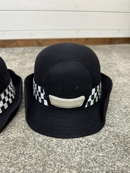 2x Ex WPC Police Bowler Hat With Rank 55cm Film TV Prop Collector Display