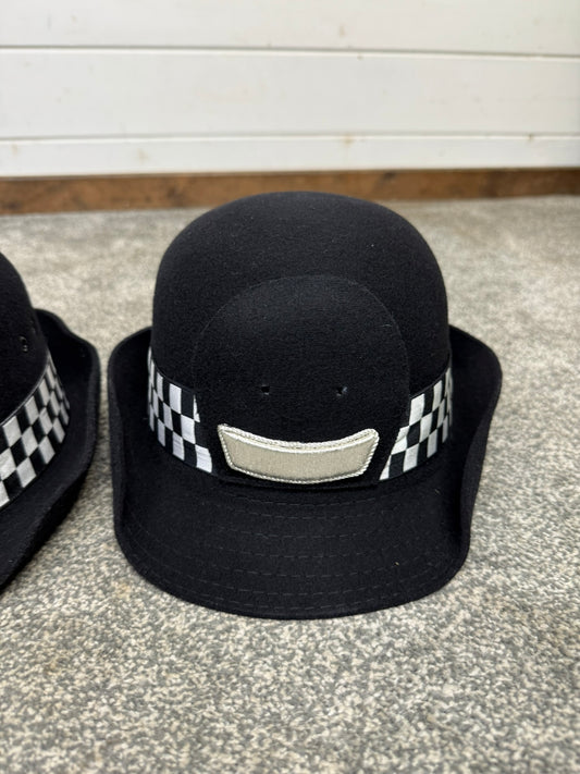 2x Ex WPC Police Bowler Hat With Rank 55cm Film TV Prop Collector Display