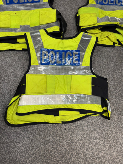 5x Ex Police SAT Sioen Hi Vis Body Armour Cover JOB LOT - Badged