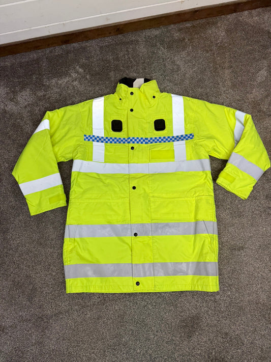 Ex Police Hi Vis 3/4 Waterproof Anorak Coat Security Recovery Jacket Model 789