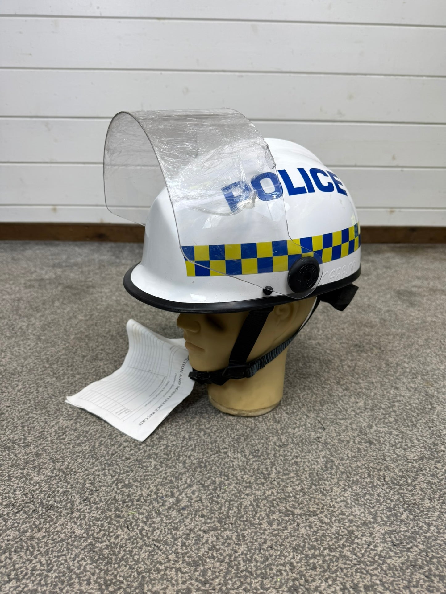 Ex Police Rescue Helmet Kevlar Pacific Helmets Collector Display TV / Film