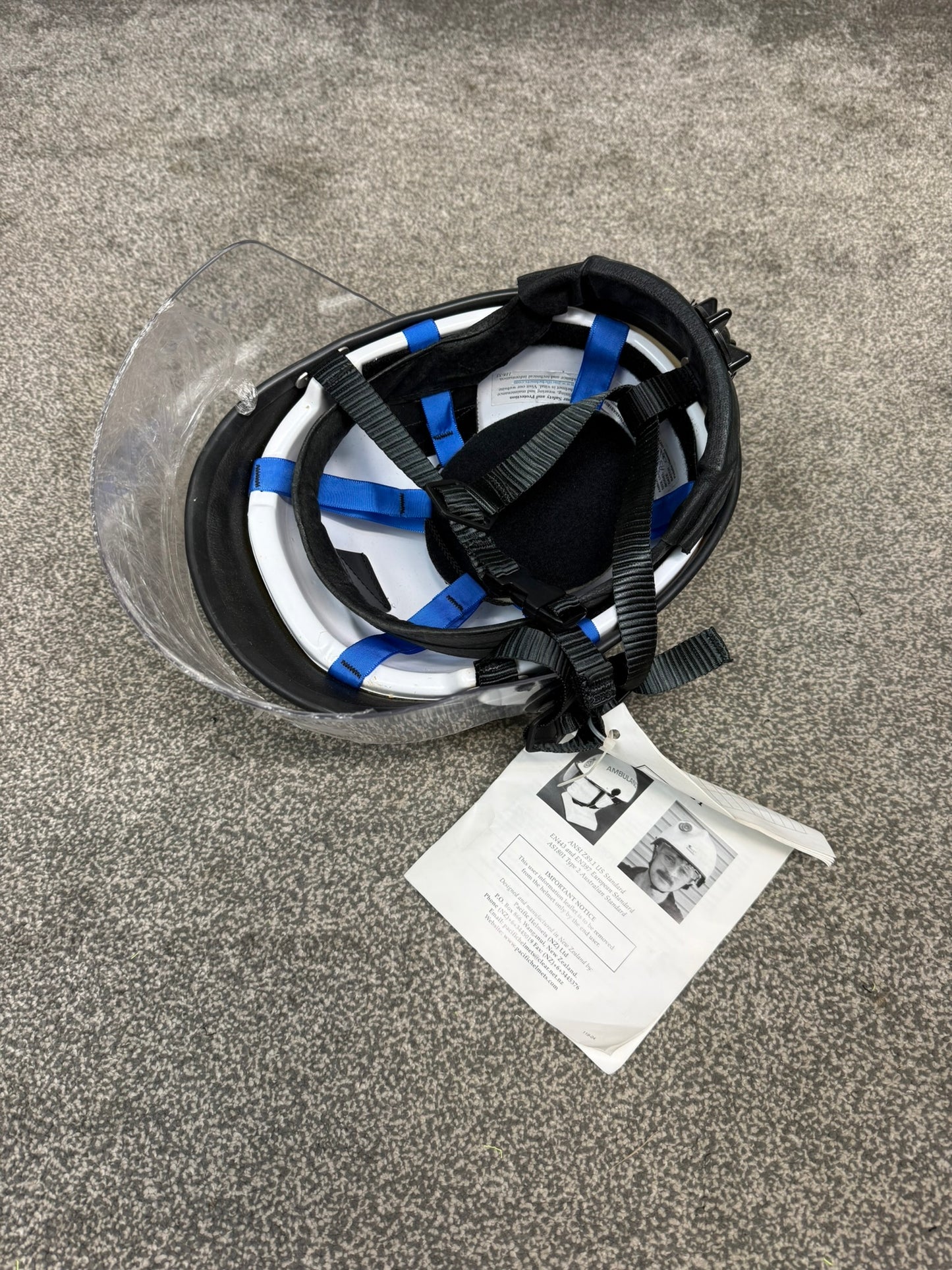 Ex Police Rescue Helmet Kevlar Pacific Helmets Collector Display TV / Film