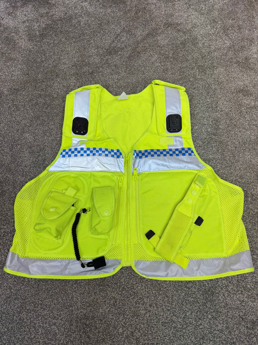 Ex Police Protec Tactical Vest Hi Vis Chequered Security Utility Patrol Vest LRG