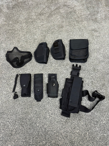 Ex Police Pouch & Holster Job Lot Belt Pouches Accessories Airsoft Bundle