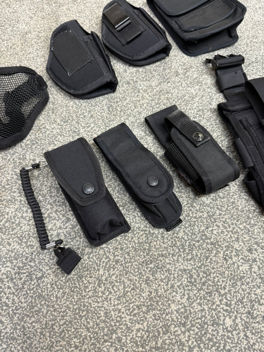 Ex Police Pouch & Holster Job Lot Belt Pouches Accessories Airsoft Bundle