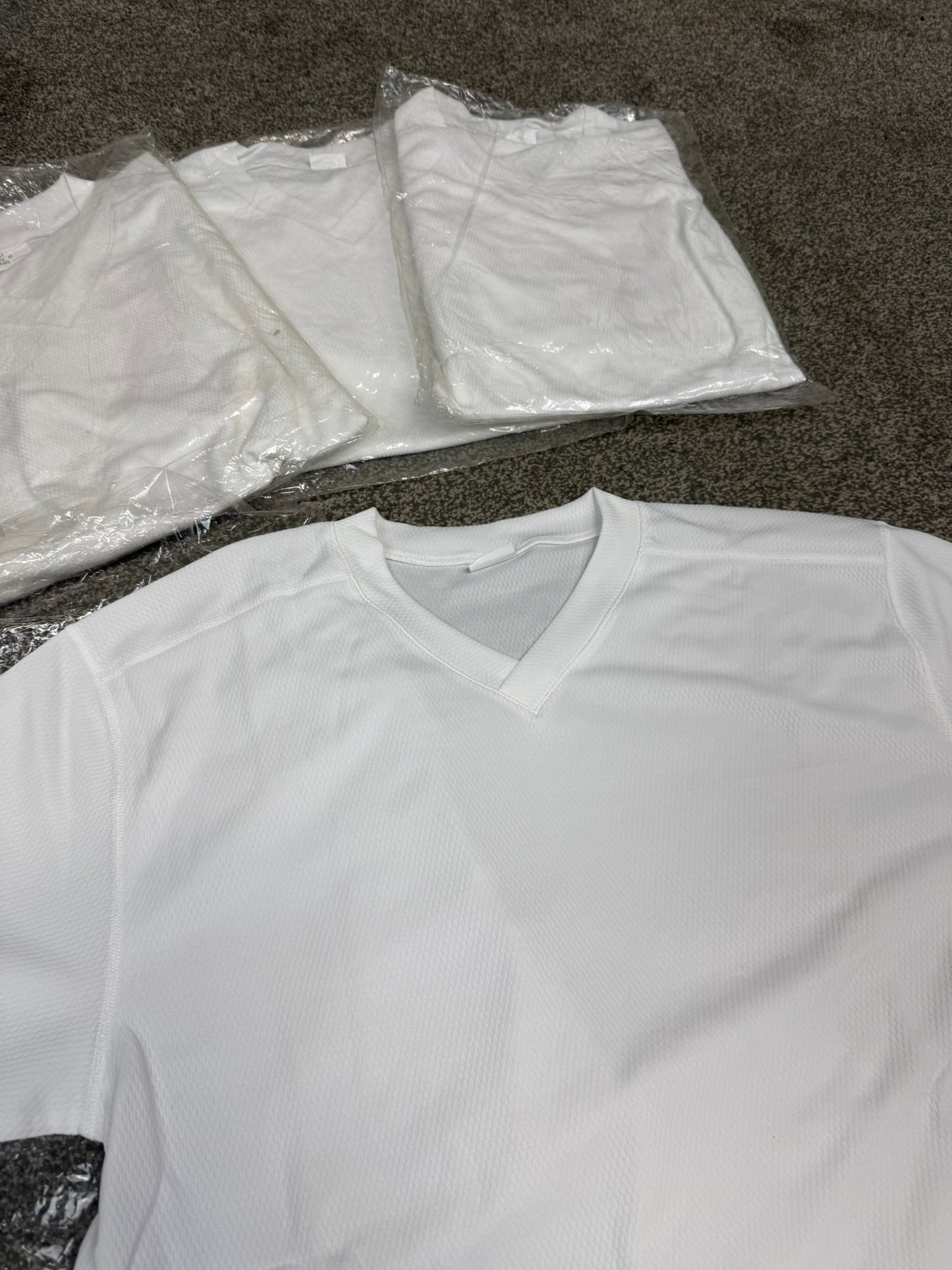 4x Ex Police White Wicker Wicking T-Shirts Job Lot MEDIUM Security Uniform