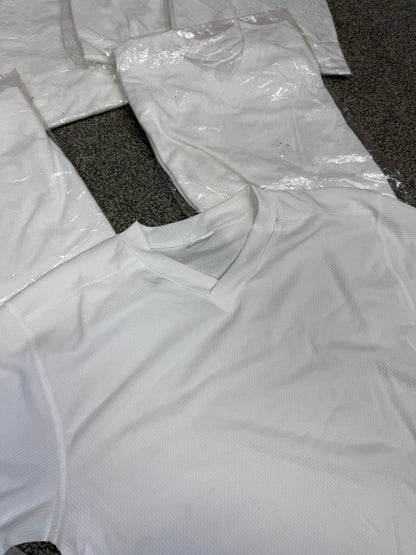 7x Ex Police White Wicker Wicking T-Shirts Job Lot SMALL Security Uniform