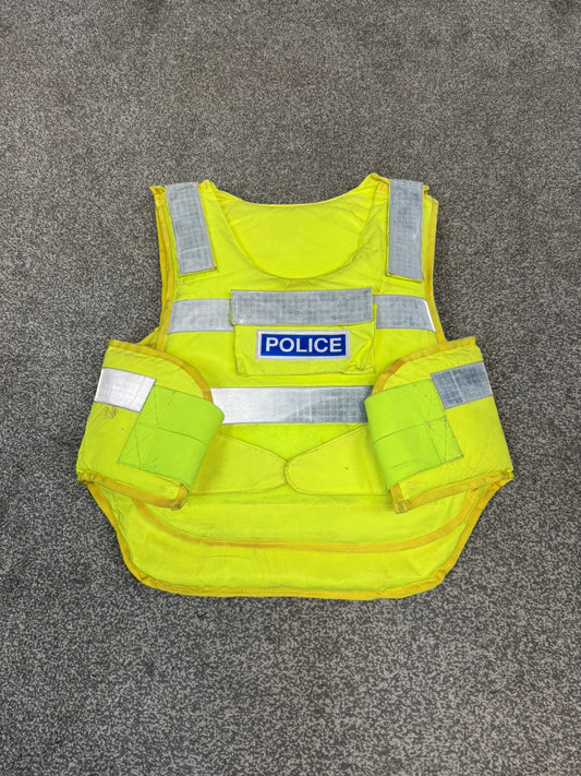 Ex Police Body Armour Training Vest Foam Padded BADGED - Large Airsoft Display