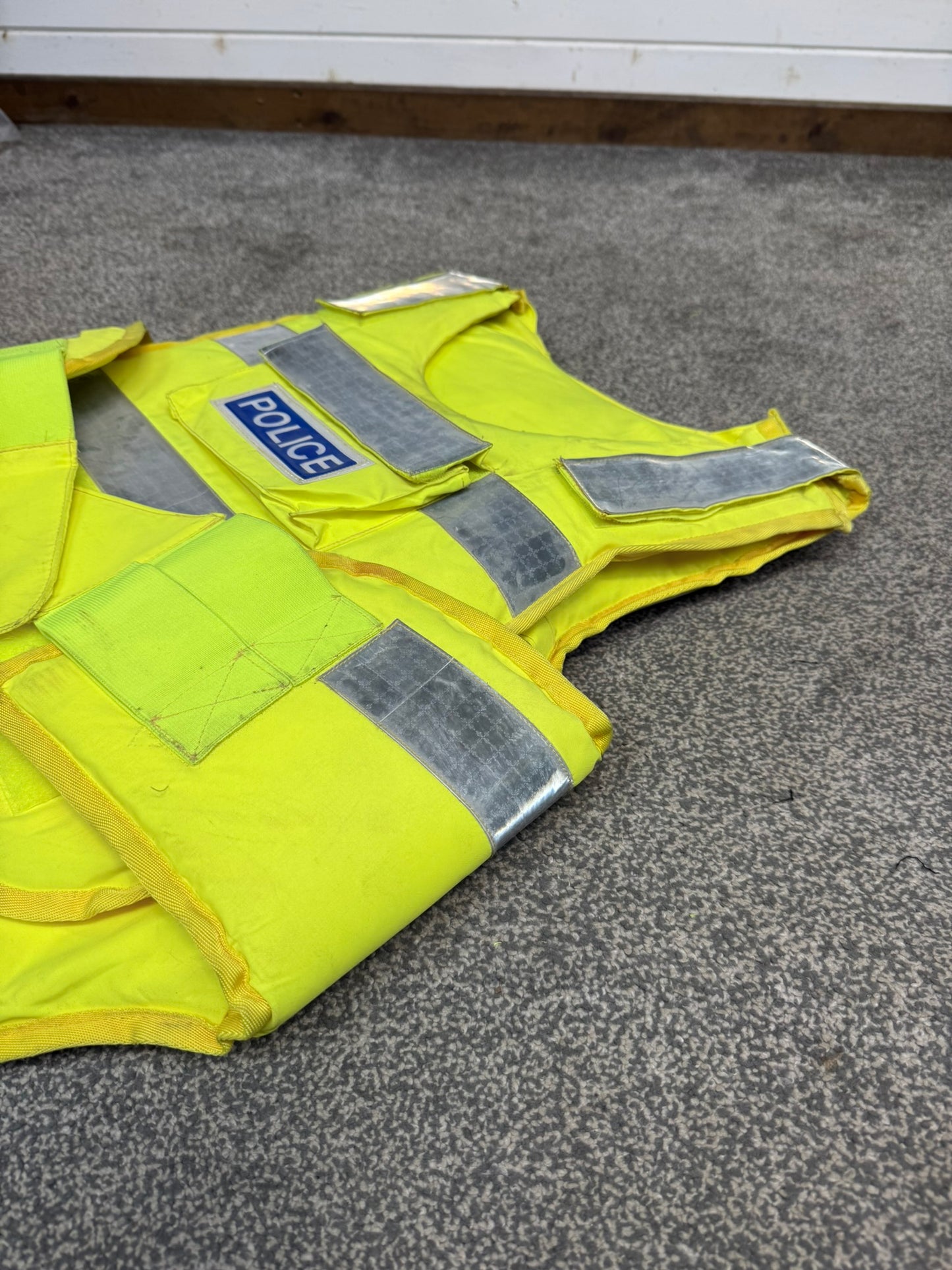 Ex Police Body Armour Training Vest Foam Padded BADGED - Large Airsoft Display