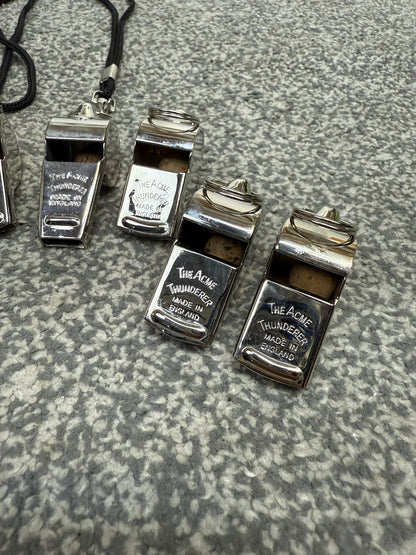 7x Ex Police ACME Thunderer Whistle Job Lot Made In England Collectable Display