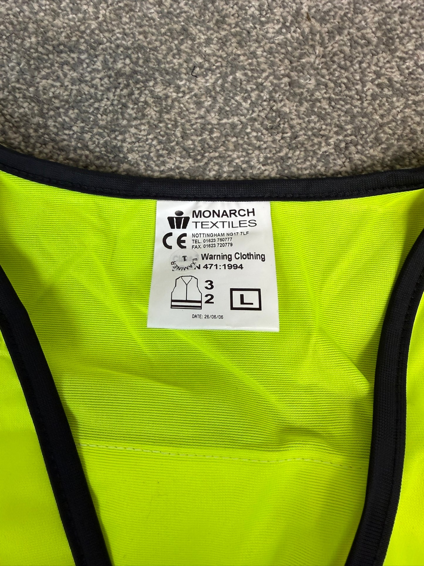 Ex Police Lightweight Hi-Vis Vest BADGED Collector Display TV Film Uniform - Large