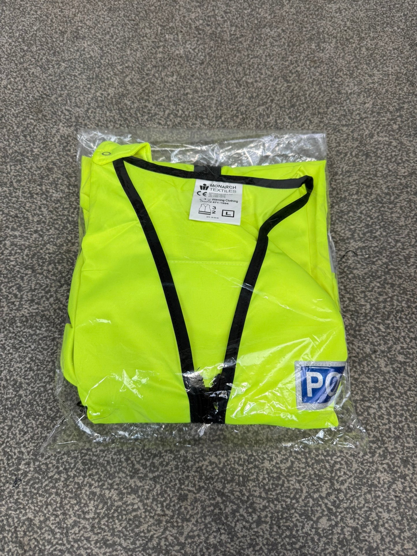 Ex Police Lightweight Hi-Vis Vest BADGED Collector Display TV Film Uniform - Large