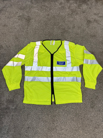 Ex Police Staff Lightweight Hi-Vis Vest BADGED Collector Display TV Film Uniform - Large
