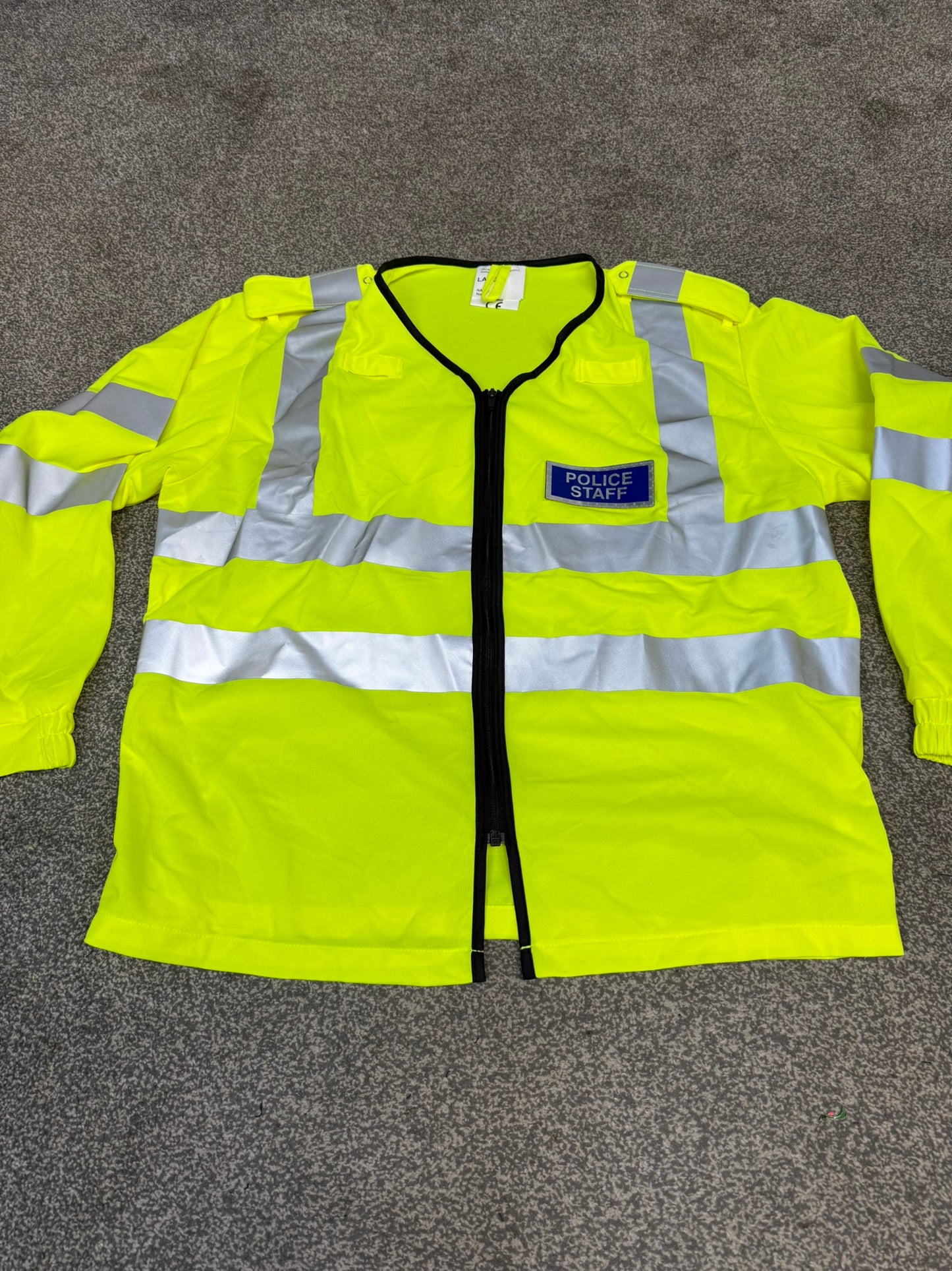 Ex Police Staff Lightweight Hi-Vis Vest BADGED Collector Display TV Film Uniform - Large