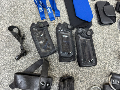 Ex Police Accessory Job Lot Belts Pouches Gloves Cap Goggles Security Lot