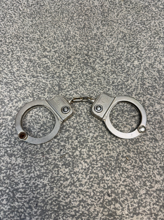 Vintage 1960's Smith & Wesson Handcuffs Model 94 Chain Cuffs - No Key
