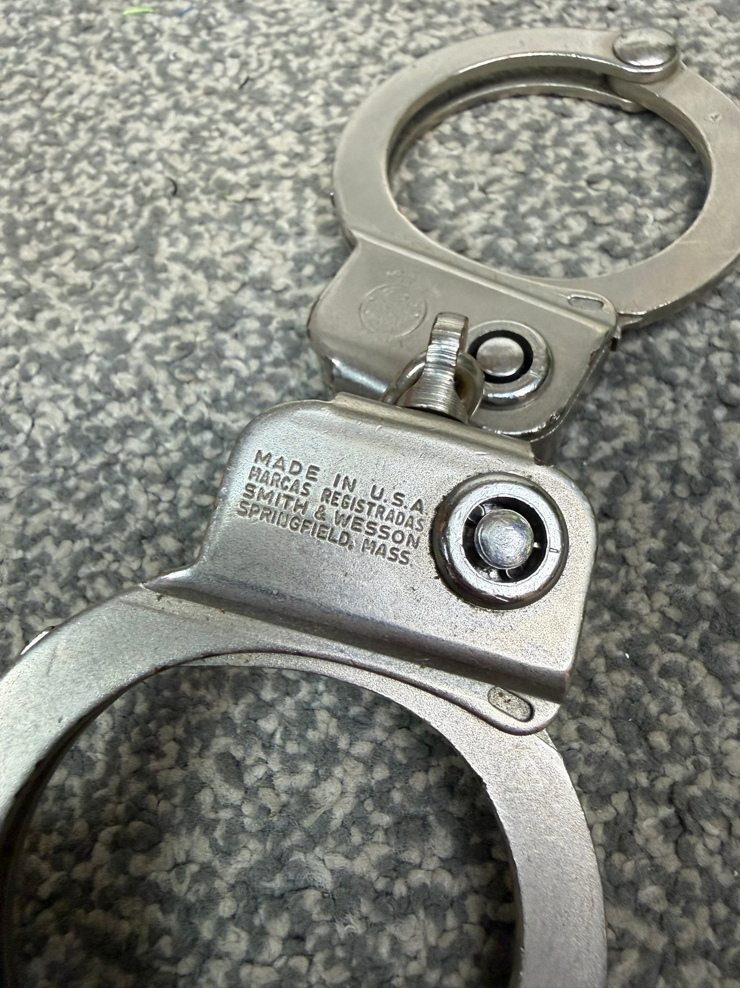 Vintage 1960's Smith & Wesson Handcuffs Model 94 Chain Cuffs - No Key