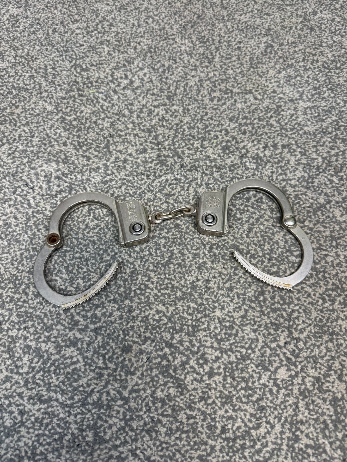 Vintage 1960's Smith & Wesson Handcuffs Model 94 Chain Cuffs - No Key