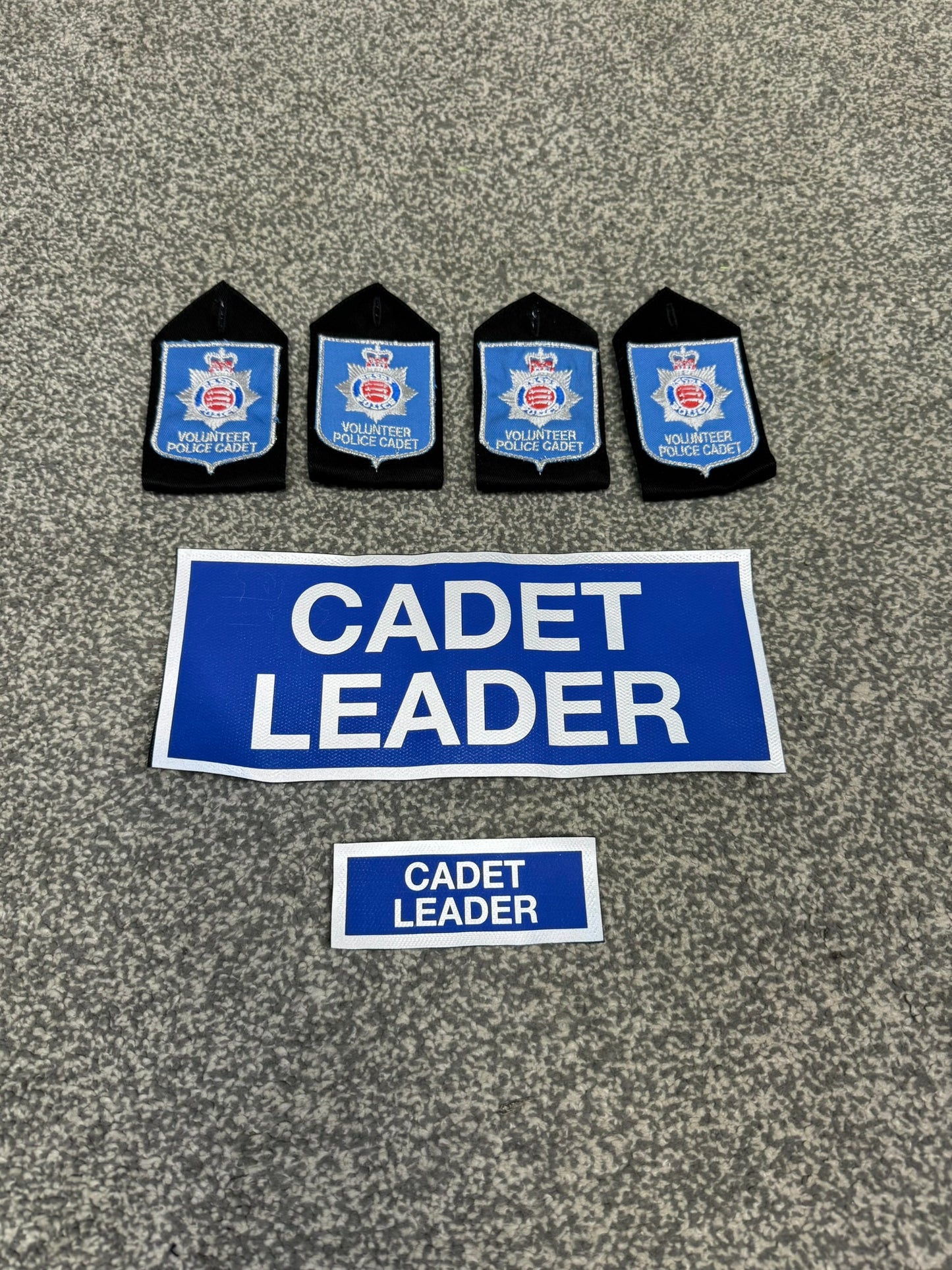 Essex Police Volunteer Police Cadet Epaulettes & Badges Collector Memorabilia Display