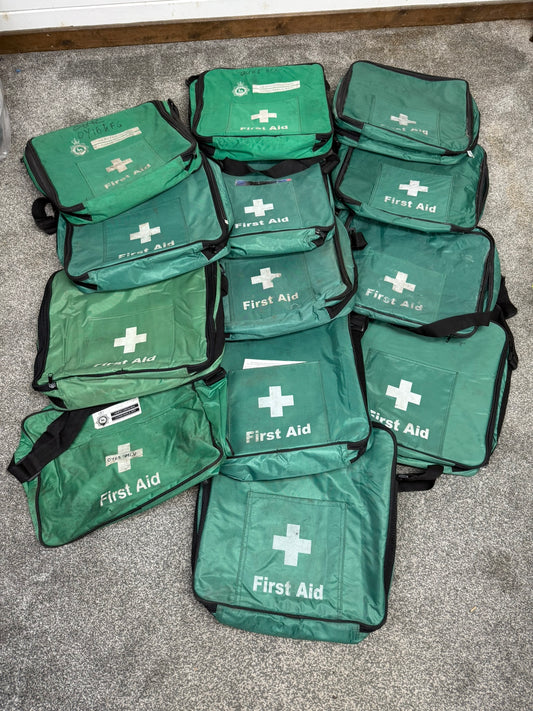 13x Ex Police First Aid Vehicle Bags Job Lot Square Medic Bag