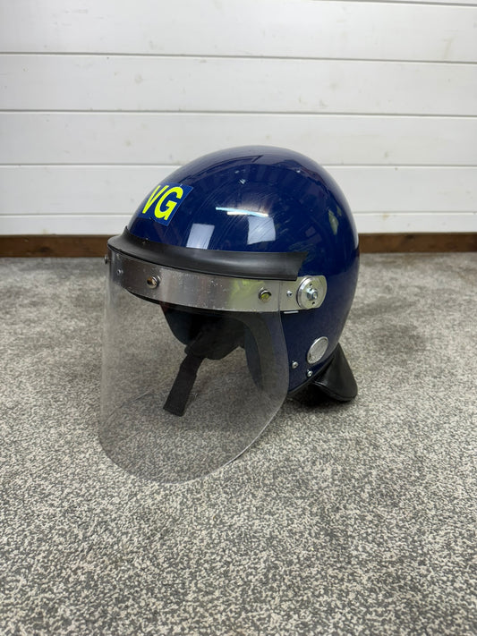 Ex Police Riot Helmet Defender 64cm Genuine Obsolete Collectable Display Airsoft Paintball