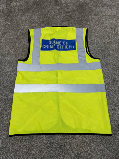 Ex Police SOCO Scene Of Crime Officer Hi Vis Vest - Badged