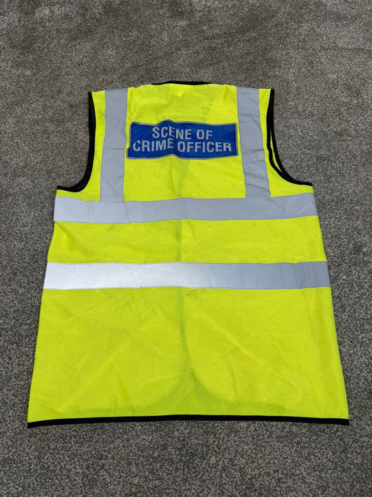 Ex Police SOCO Scene Of Crime Officer Hi Vis Vest - Badged