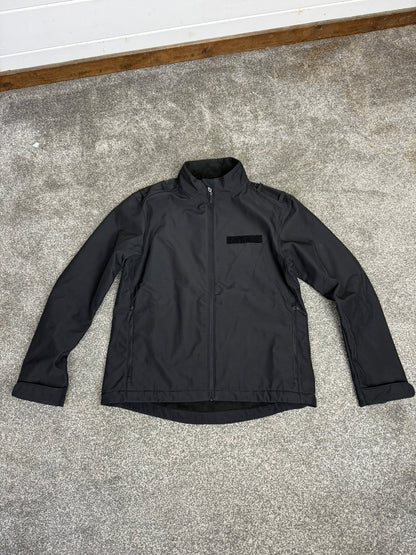 Ex Police Black Soft Shell Fleece Plain Jacket Security Patrol TV Film Model