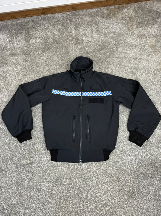 Ex Police Black Soft Shell Fleece Jacket Security Patrol TV Film Model 817