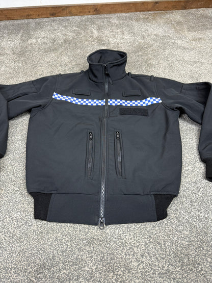 Ex Police Black Soft Shell Fleece Jacket Security Patrol TV Film Model 817