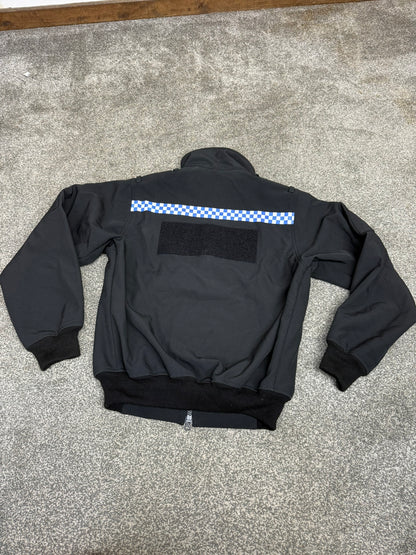 Ex Police Black Soft Shell Fleece Jacket Security Patrol TV Film Model 817
