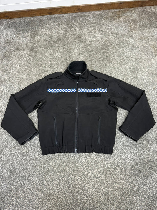Ex Police Black Soft Shell Fleece Jacket Security Patrol TV Film PR2SSF1