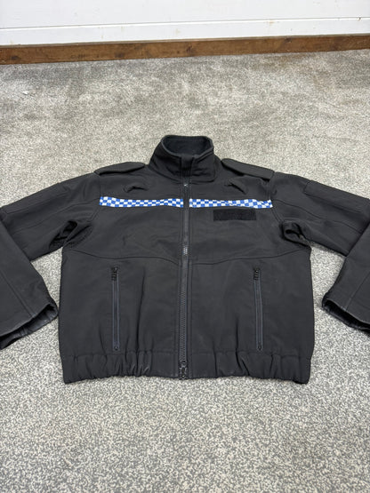 Ex Police Black Soft Shell Fleece Jacket Security Patrol TV Film PR2SSF1