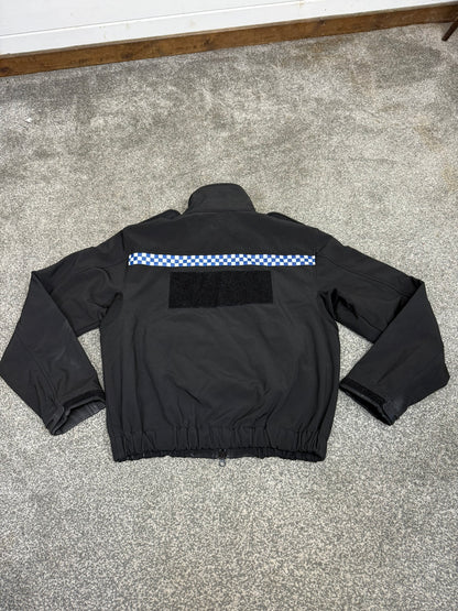 Ex Police Black Soft Shell Fleece Jacket Security Patrol TV Film PR2SSF1