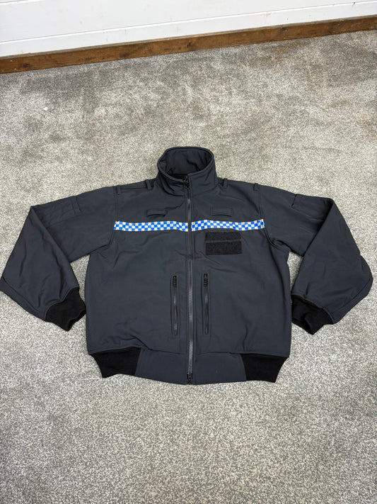 Ex Police Black Soft Shell Fleece Jacket Security Patrol TV Film Model 786