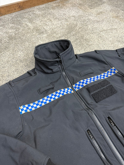 Ex Police Black Soft Shell Fleece Jacket Security Patrol TV Film Model 786