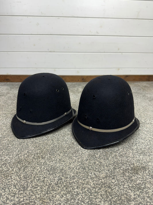 2x Ex Police Custodian Bobby Helmet Job Lot Rose Top Helmet