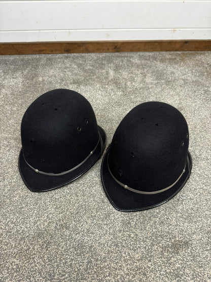 2x Ex Police Custodian Bobby Helmet Job Lot Rose Top Helmet