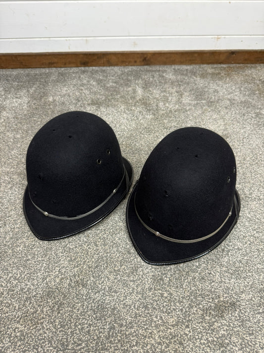 2x Ex Police Custodian Bobby Helmet Job Lot Rose Top Helmet