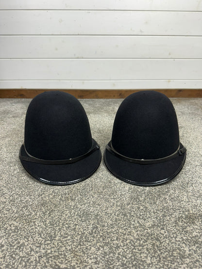 2x Ex Police Custodian Bobby Helmet Job Lot Rose Top Helmet