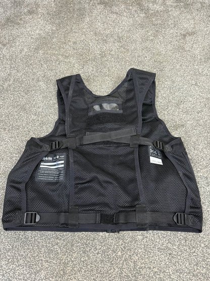 Ex Police Black Arktis Tactical Utility Vest & Pouches Security Airsoft - Large