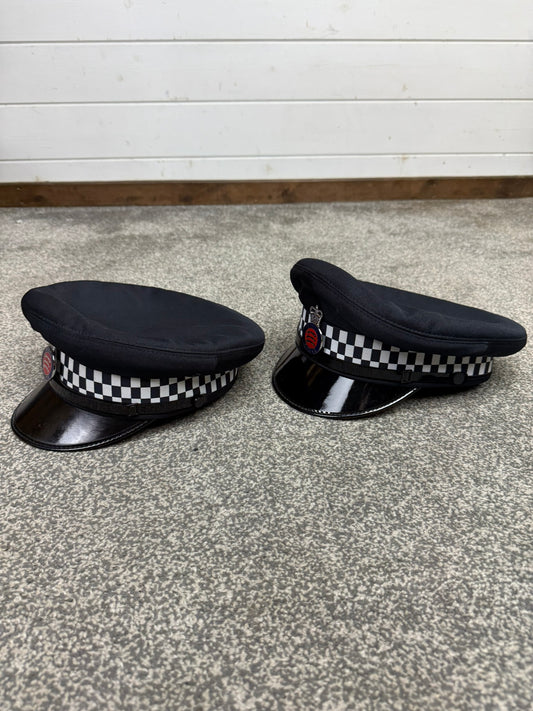 2x Ex Essex Police Peak Caps Patrol Hat Collector Memorabilia Display