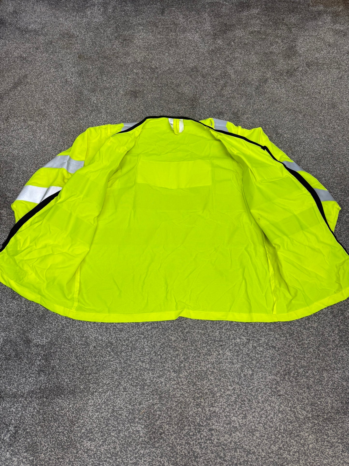 Ex Police Hi Vis Lightweight Long Sleeve Vest BADGED Hook & Loop