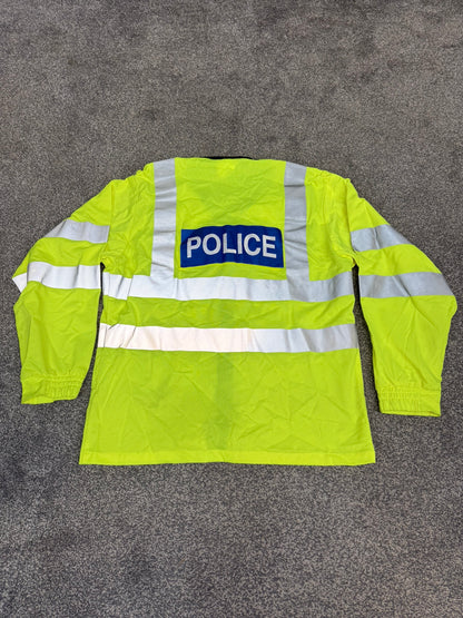 Ex Police Hi Vis Lightweight Long Sleeve Vest BADGED Hook & Loop