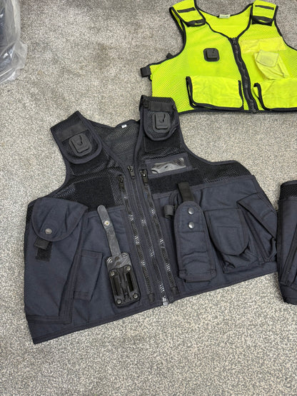 3x Ex Police Arktis Utility Tac Vest Black & Hi-Vis Job Lot Security Equipment Patrol