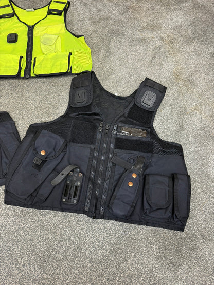 3x Ex Police Arktis Utility Tac Vest Black & Hi-Vis Job Lot Security Equipment Patrol