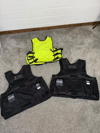 3x Ex Police Arktis Utility Tac Vest Black & Hi-Vis Job Lot Security Equipment Patrol