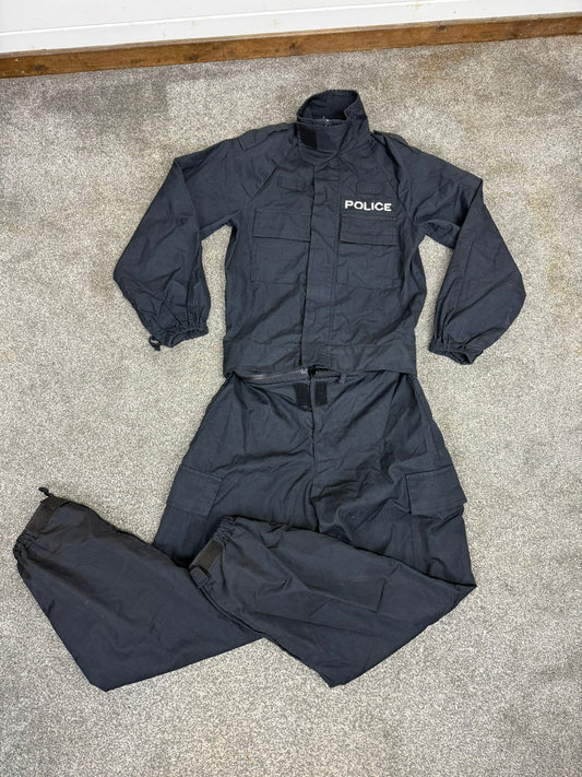 Ex Police 2 Piece Coverall Riot Suit SMALL Derby Unitex - Badged