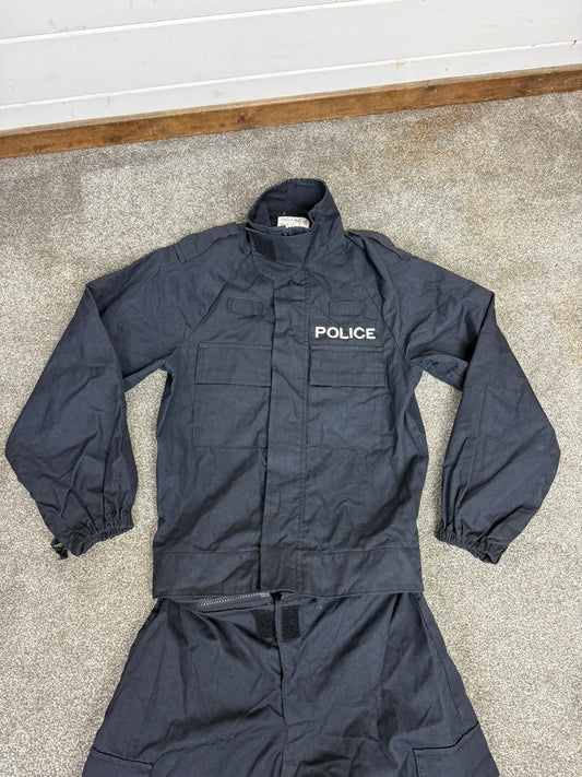 Ex Police 2 Piece Coverall Riot Suit SMALL Derby Unitex - Badged