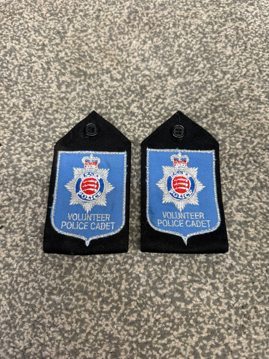 Essex Police Volunteer Police Cadet Epaulettes PAIR Collector Memorabilia Display